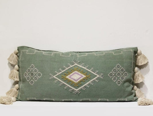 Harper Cotton Boho Embroidered Folk Cushion SUN REPUBLIC 