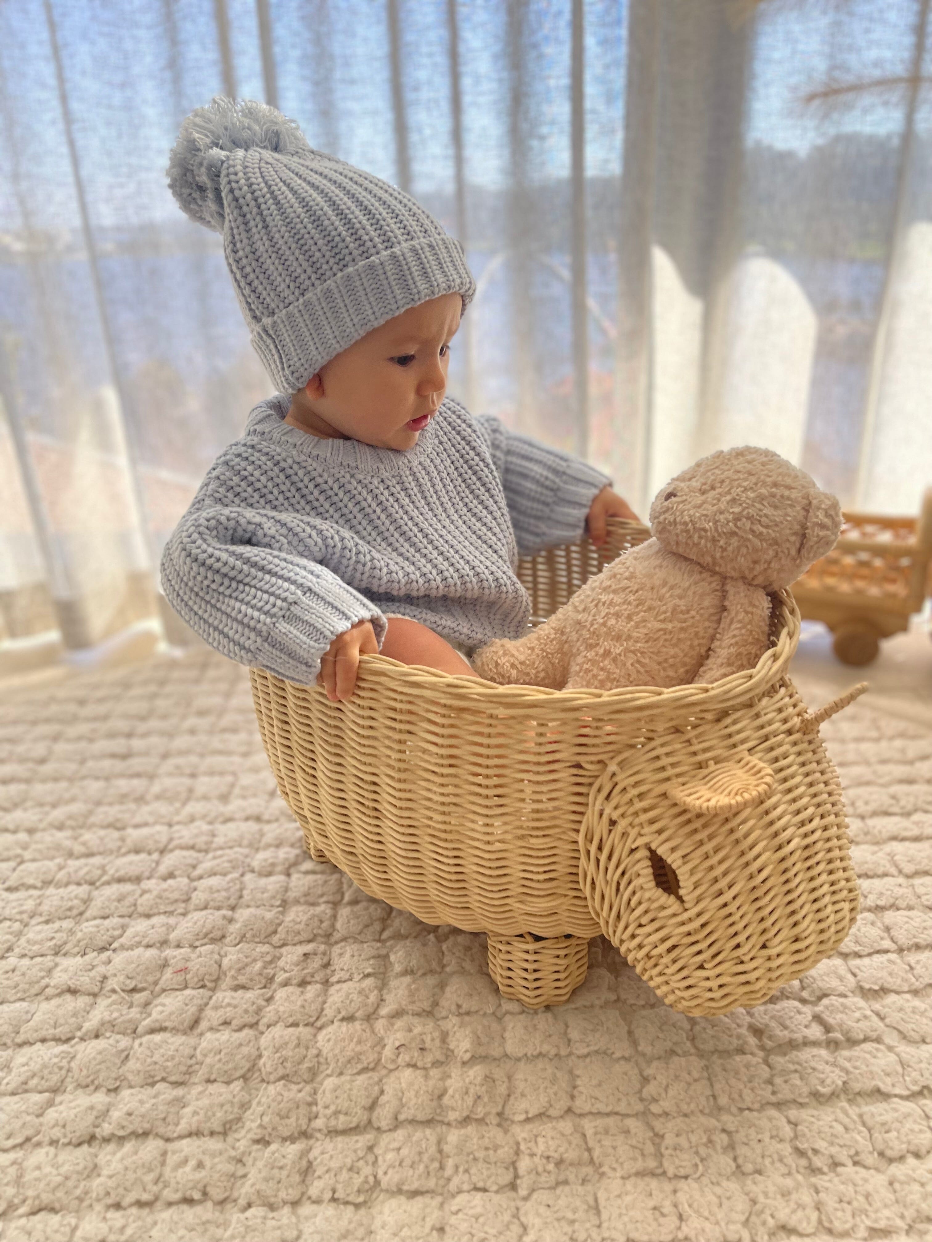 Rattan deals toy basket