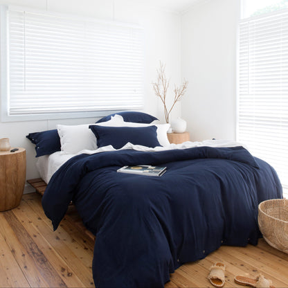 Indigo Bamboo Duvet Cover Set