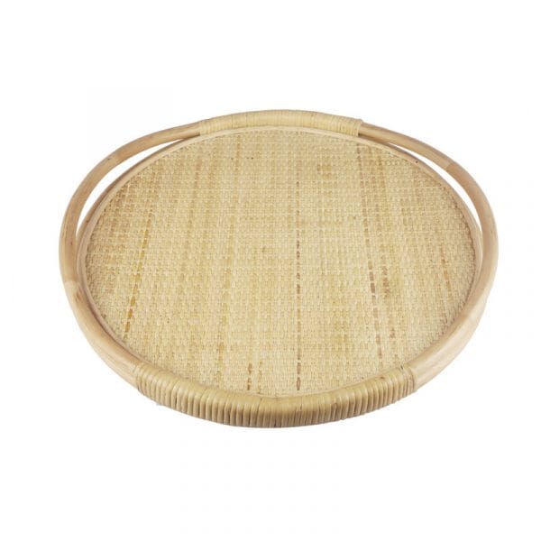 Jaya Natural Rattan Round Tray SUN REPUBLIC 