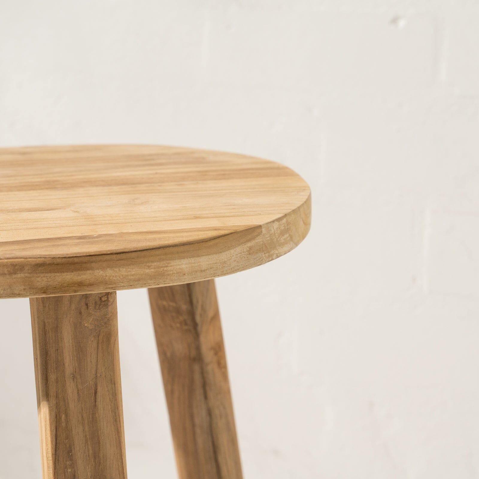 Kalo Teak Round Rustic Timber Stool | Various Sizes Sun Republic 