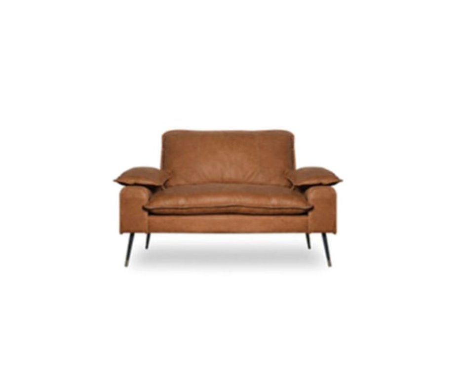 Leather Sofa - One Seater | Hudson Vintage Tan Brown Sun Republic 