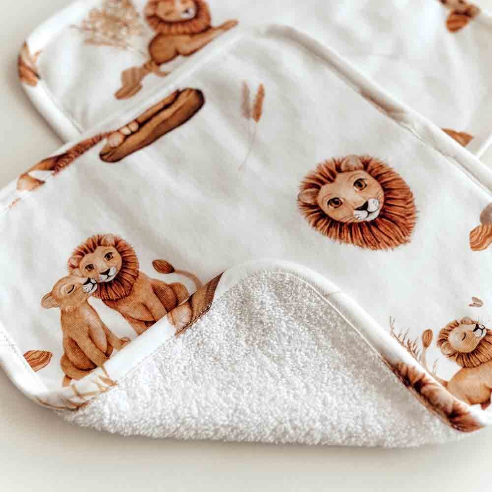 Lion Organic Wash Cloths | 3 Pack Snuggle Hunny 