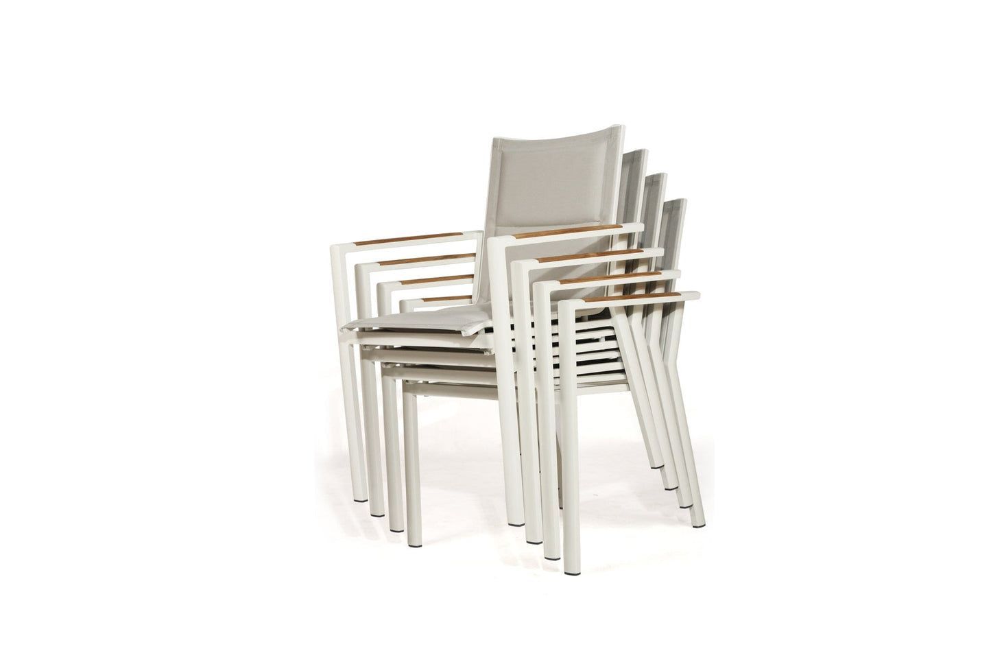 Lokela Dining Chairs - White Set of 4 Stackable Sun Republic 