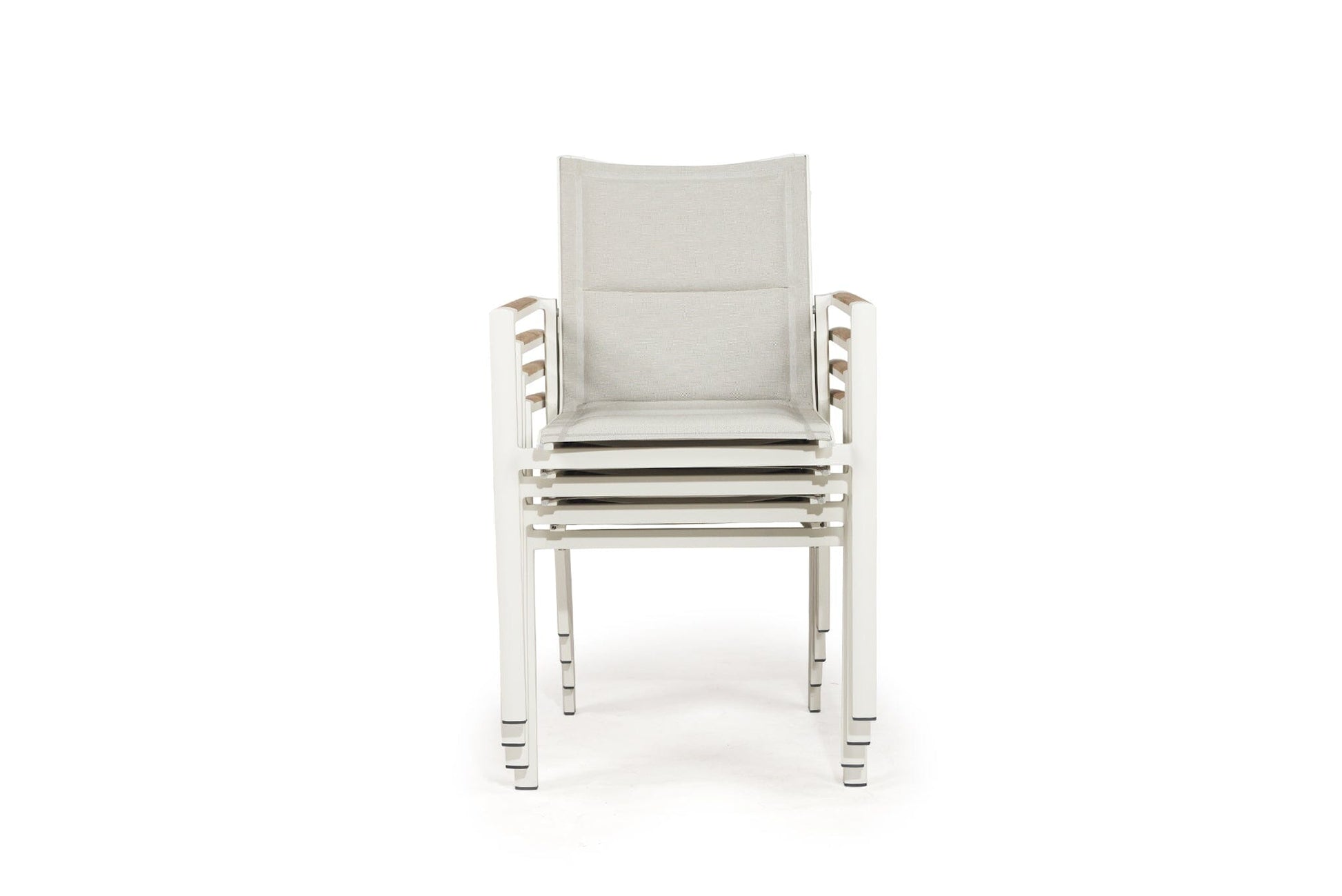 Lokela Dining Chairs - White Set of 4 Stackable Sun Republic 