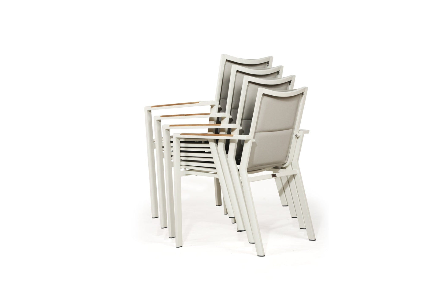 Lokela Dining Chairs - White Set of 4 Stackable Sun Republic 