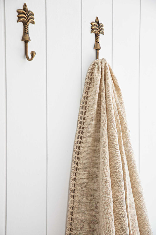 Mila Hand Loomed Throw Blanket | Natural SUN REPUBLIC 