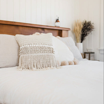 Myla Macrame & Shell Cushion SUN REPUBLIC 
