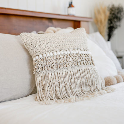 Myla Macrame & Shell Cushion SUN REPUBLIC 