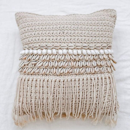 Myla Macrame & Shell Cushion SUN REPUBLIC 