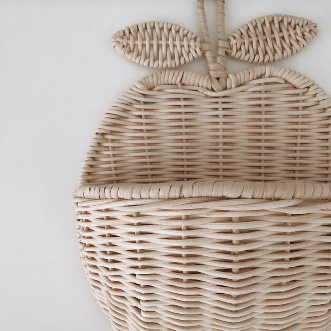 Natural Rattan Apple Wall Basket Sun Republic 