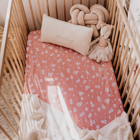 Pink Daisy Nursery Baby & Toddler Fitted Cot Sheet