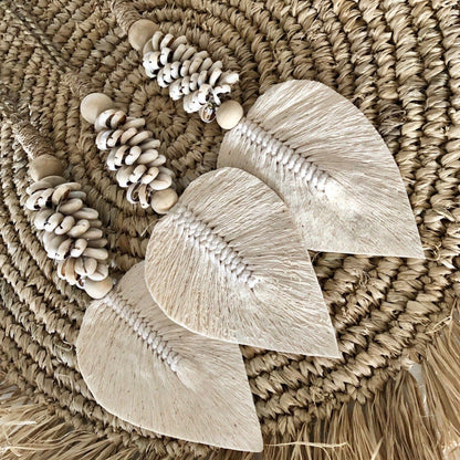 Oceana Shell & Leaf Tassel | Cowrie Shell Sun Republic 