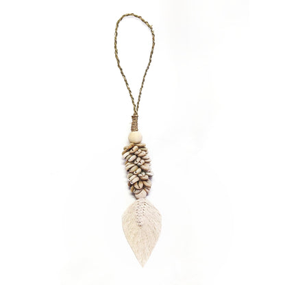 Oceana Shell & Leaf Tassel | Cowrie Shell Sun Republic 