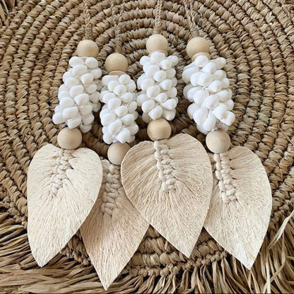 Oceana Shell & Leaf Tassel | White Shell SUN REPUBLIC 