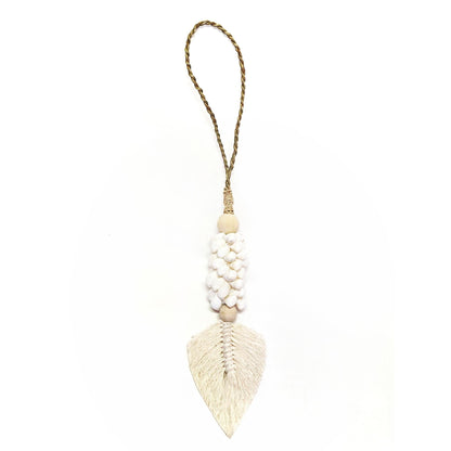 Oceana Shell & Leaf Tassel | White Shell SUN REPUBLIC 