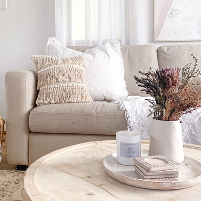 Omara Macramé & Shell Cushion SUN REPUBLIC 
