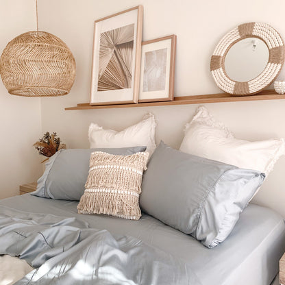 Omara Macramé & Shell Cushion SUN REPUBLIC 