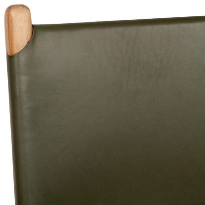 Otis Leather & Teak Dining Chair | Olive SUN REPUBLIC 
