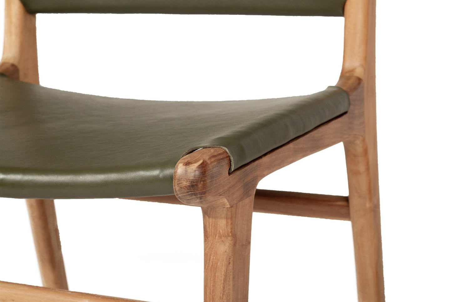 Otis Leather & Teak Dining Chair | Olive SUN REPUBLIC 