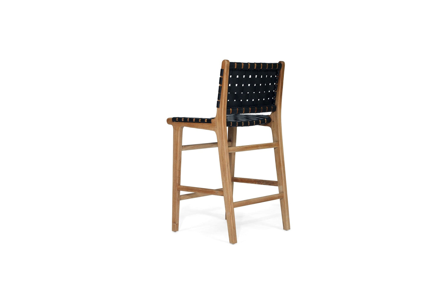 Otis Woven Leather Counter Top Stool | Black Sun Republic 