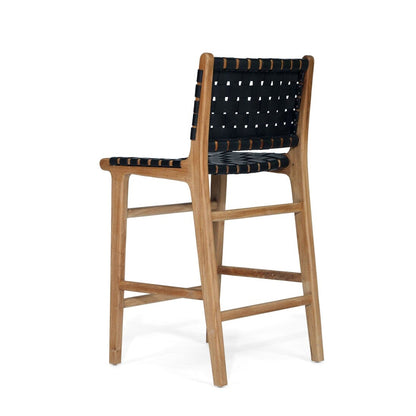 Otis Woven Leather Counter Top Stool | Black Sun Republic 