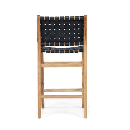 Otis Woven Leather Counter Top Stool | Black Sun Republic 