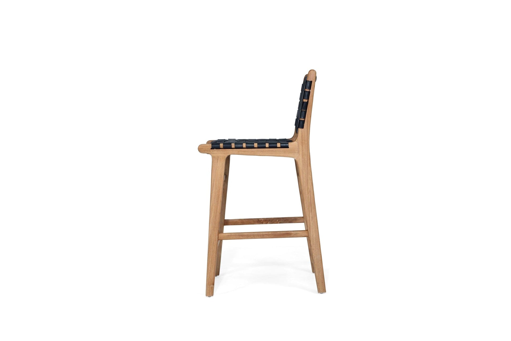 Otis Woven Leather Counter Top Stool | Black Sun Republic 