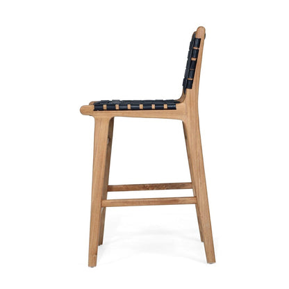 Otis Woven Leather Counter Top Stool | Black Sun Republic 
