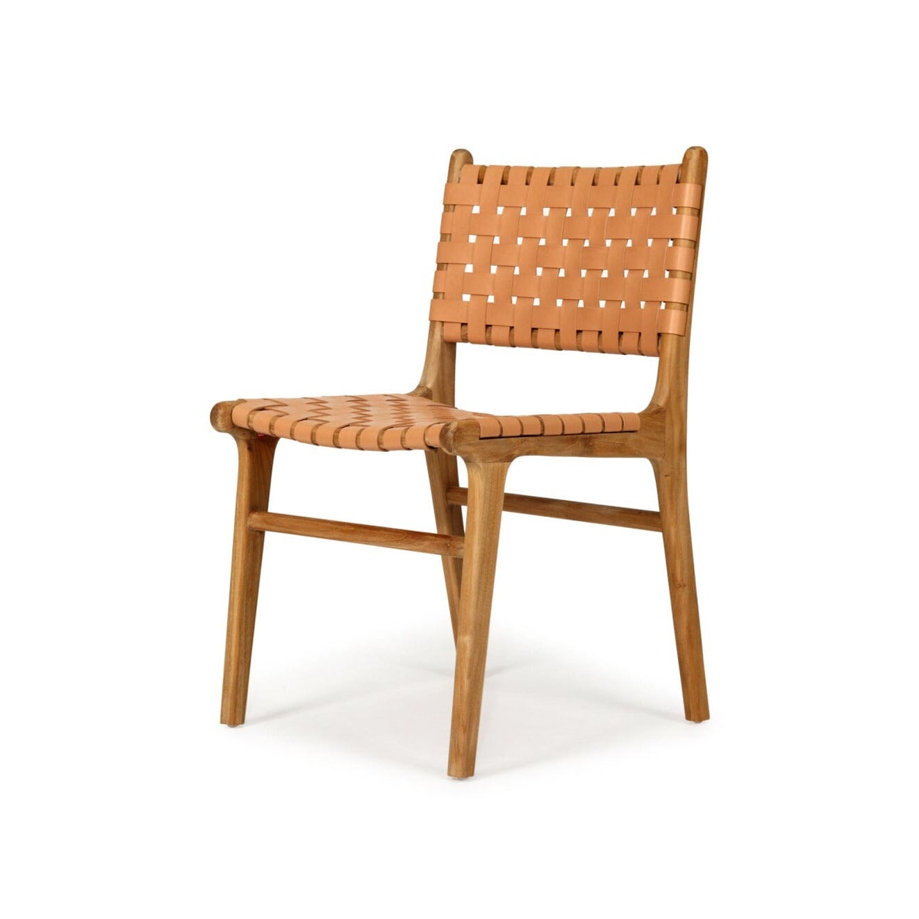 Otis Woven Leather & Teak Dining Chair | Natural SUN REPUBLIC 