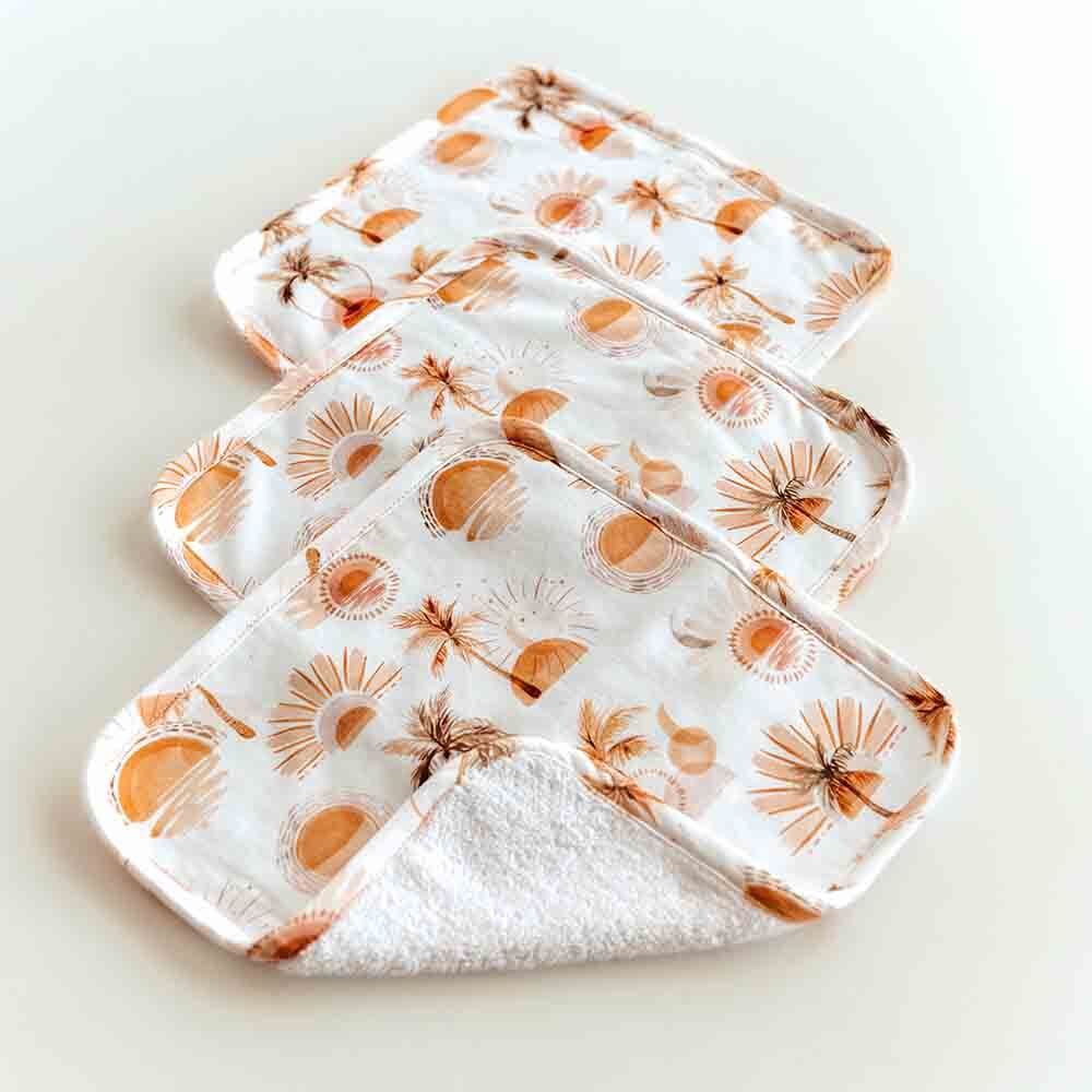 Paradise Organic Wash Cloths | 3 Pack Snuggle Hunny 