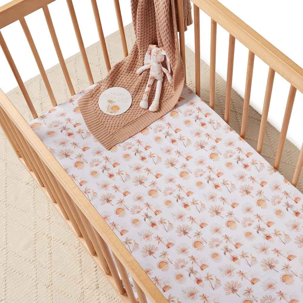 Paradise Palm Nursery Baby & Toddler Fitted Cot Sheet Snuggle Hunny 