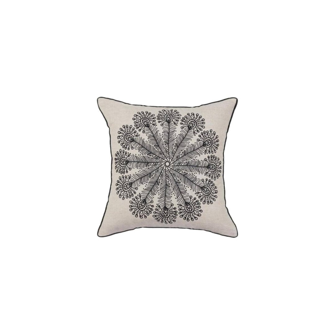 Peacock Mandala Cushion | Black or White | Ex Showroom Stock Sun Republic 