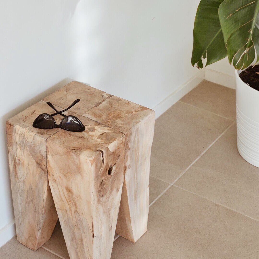 Rafi Timber Peg Stool/Side Table 