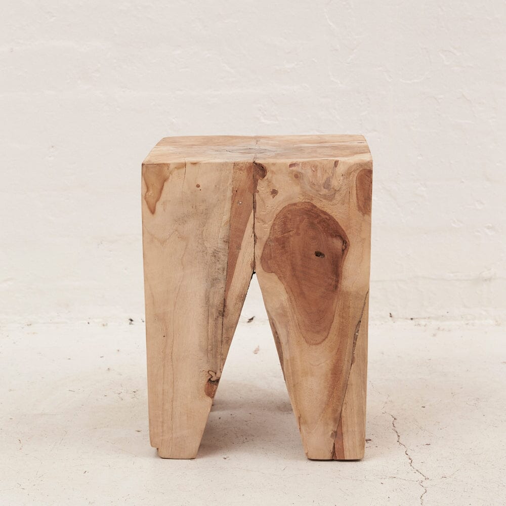 Rafi Timber Peg Stool/Side Table 