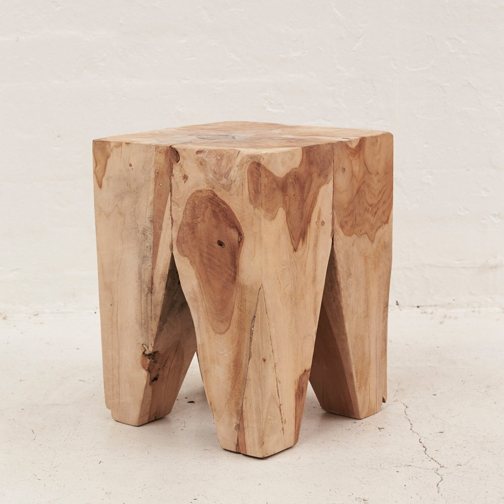 Rafi Timber Peg Stool/Side Table Inartisan 