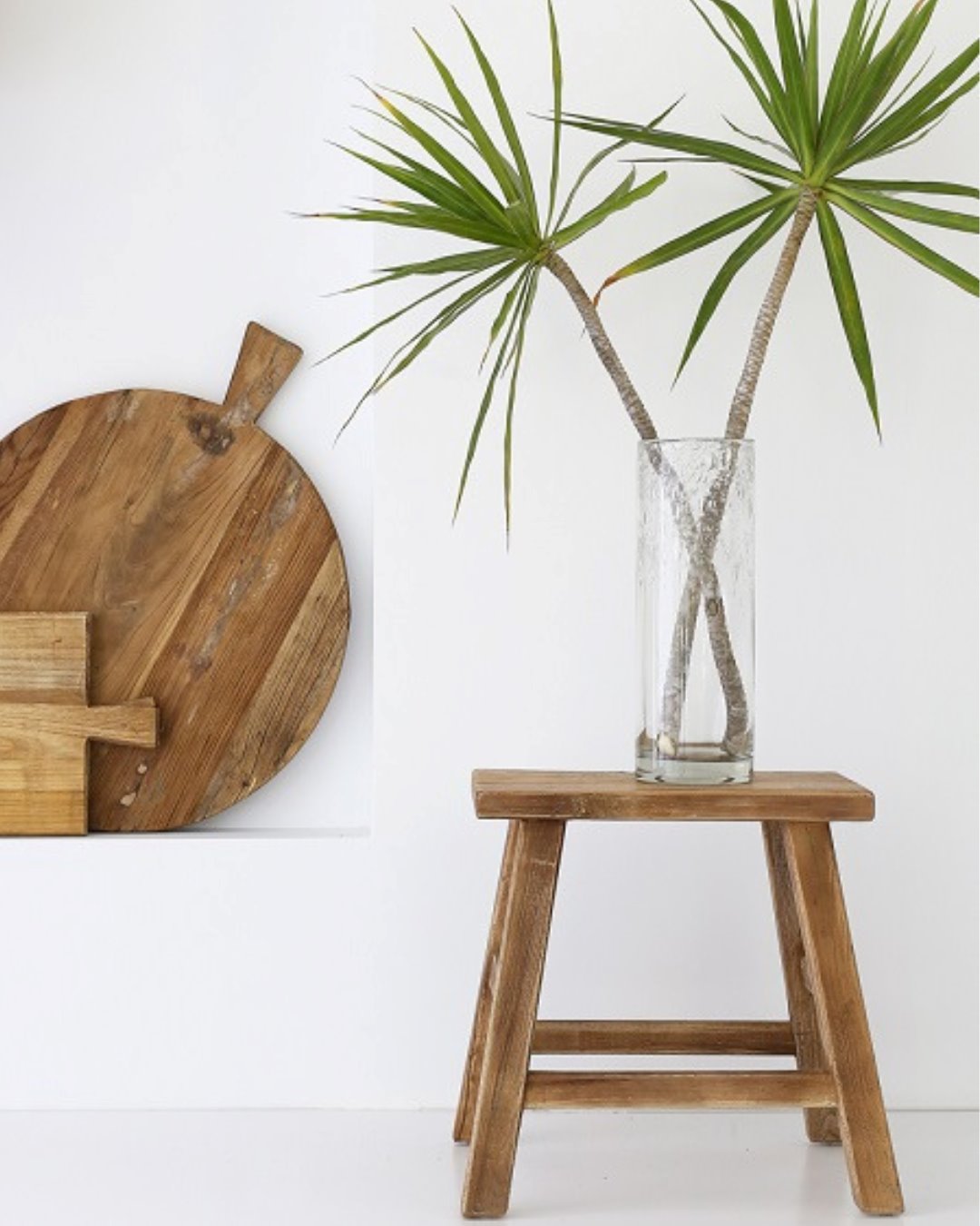 Recycled Elm Timber Short Stool/Side Table Sun Republic 