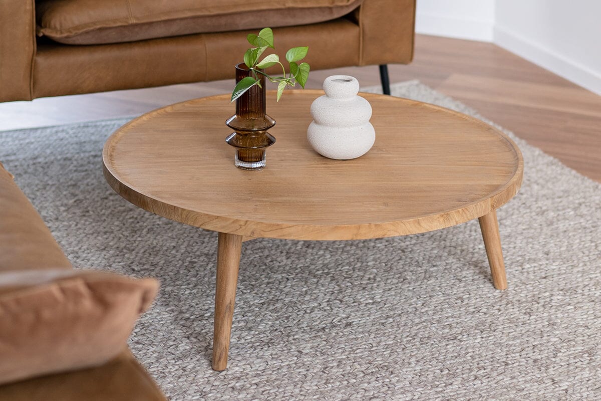 Round Natural Teak Coffee Table - Moana - 2 Sizes Sun Republic 