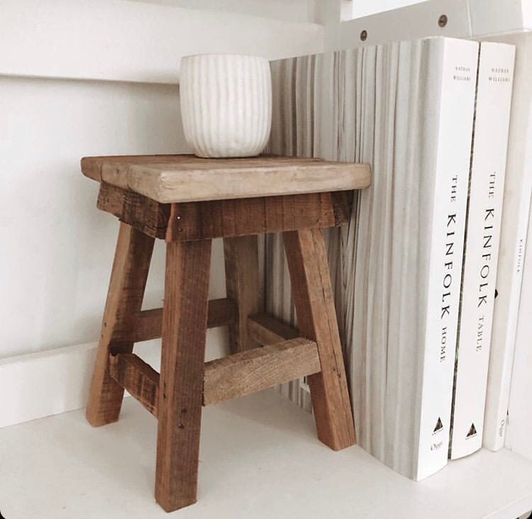 Wooden discount rustic stool