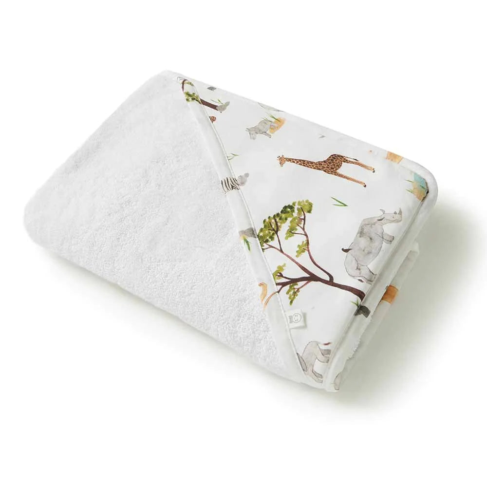 Safari Design Organic Cotton Hooded Bath Towel Sun Republic 