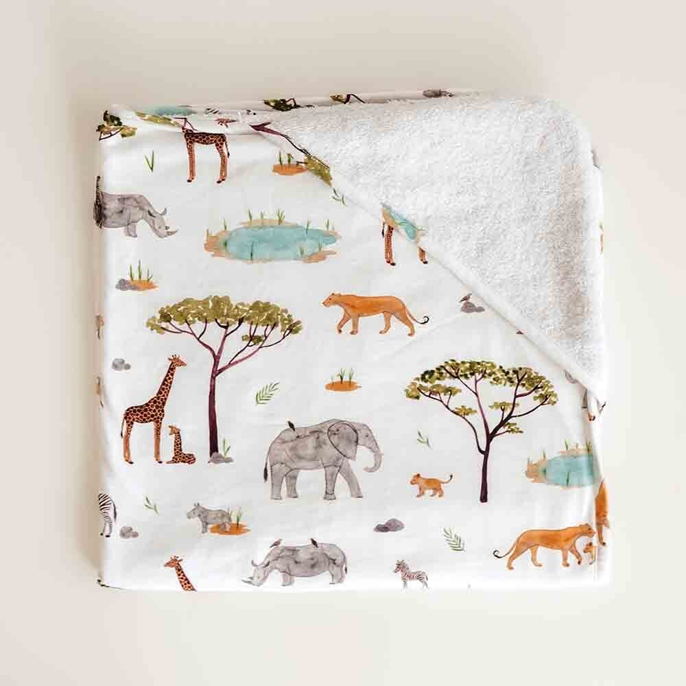 Safari Organic Cotton Extra Large Hooded Bath Towel Sun Republic 