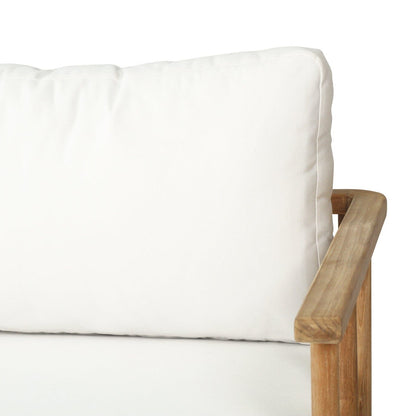 Scandinavian Coastal Teak Outdoor 2 Seat Sofa with Sunbrella Fabric from Sun Republic 