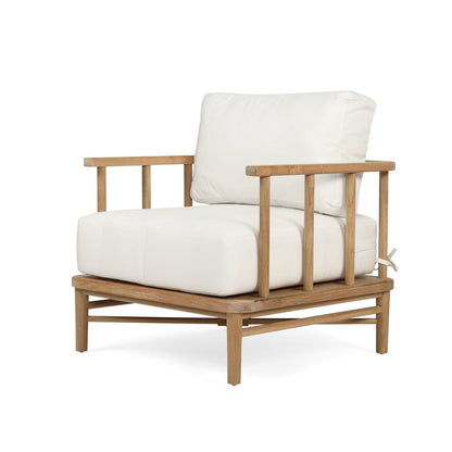 Scandinavian Coastal Teak Outdoor Armchair with Sunbrella Fabric from Sun Republic 