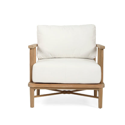 Scandinavian Coastal Teak Outdoor Armchair with Sunbrella Fabric from Sun Republic 