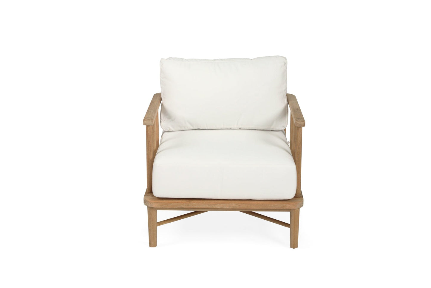 Scandinavian Coastal Teak Outdoor Armchair - Malie - Sunbrella Fabric Sun Republic 