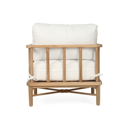 Scandinavian Coastal Teak Outdoor Armchair with Sunbrella Fabric from Sun Republic 