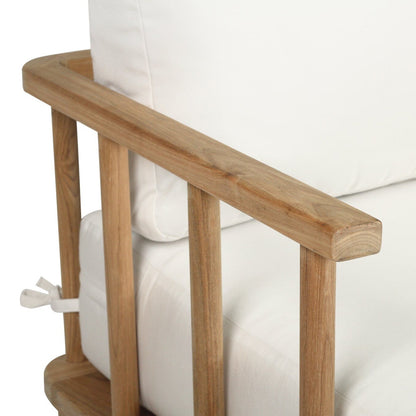Scandinavian Coastal Teak Outdoor Armchair with Sunbrella Fabric from Sun Republic 