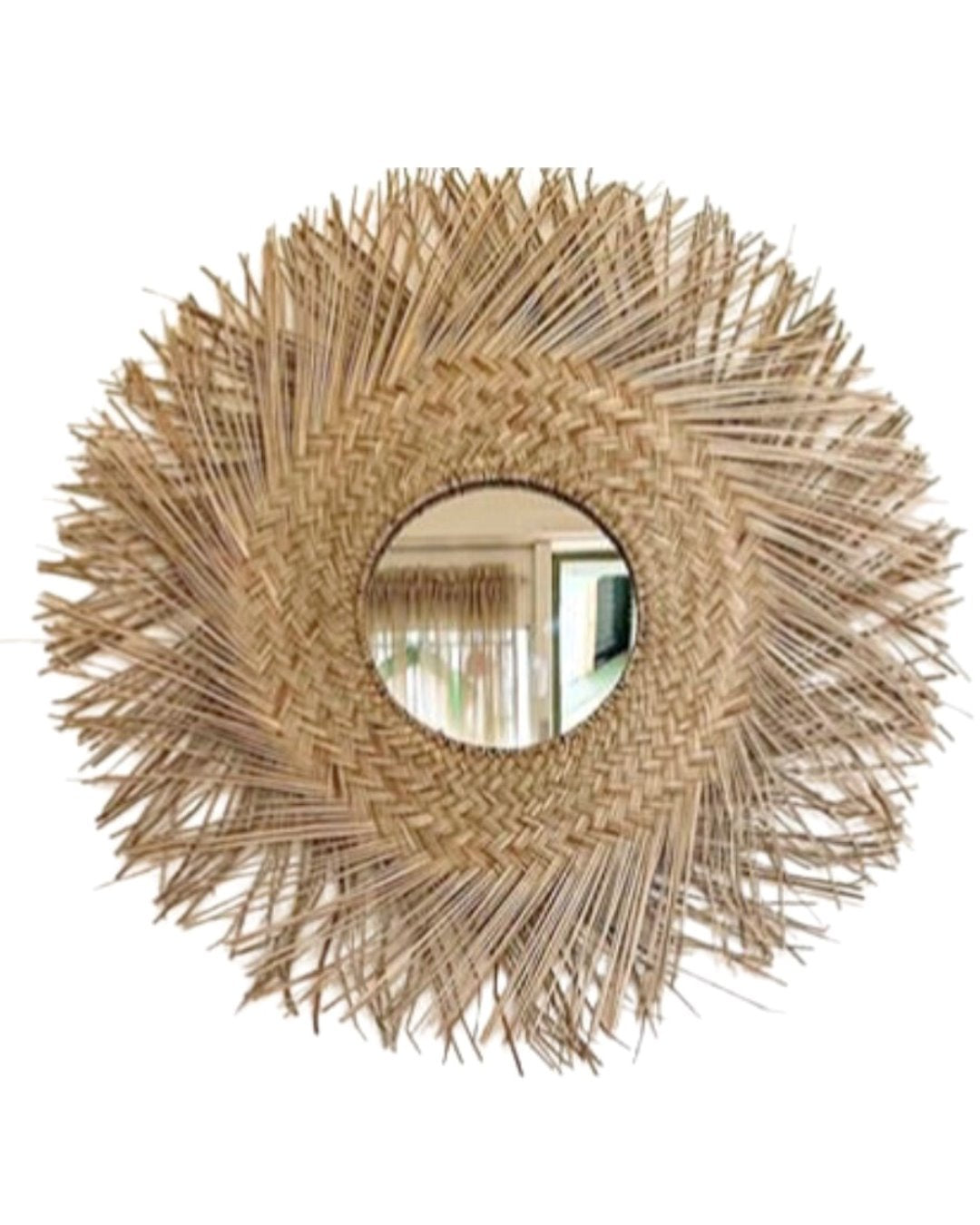 Seagrass Mirror with Fringe Edge | 70cm Sun Republic 