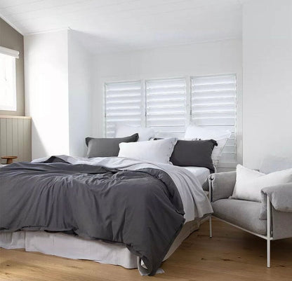 Slate Grey Bamboo Duvet Cover Set 