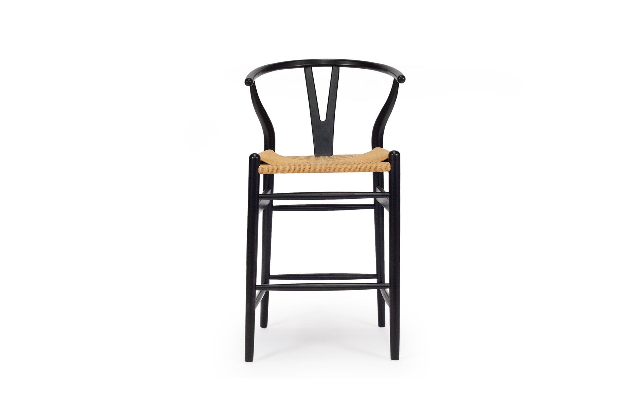 Wishbone bar stool discount black